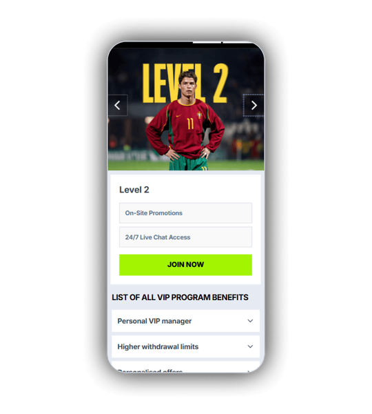Zoccer VIP Club Stufen